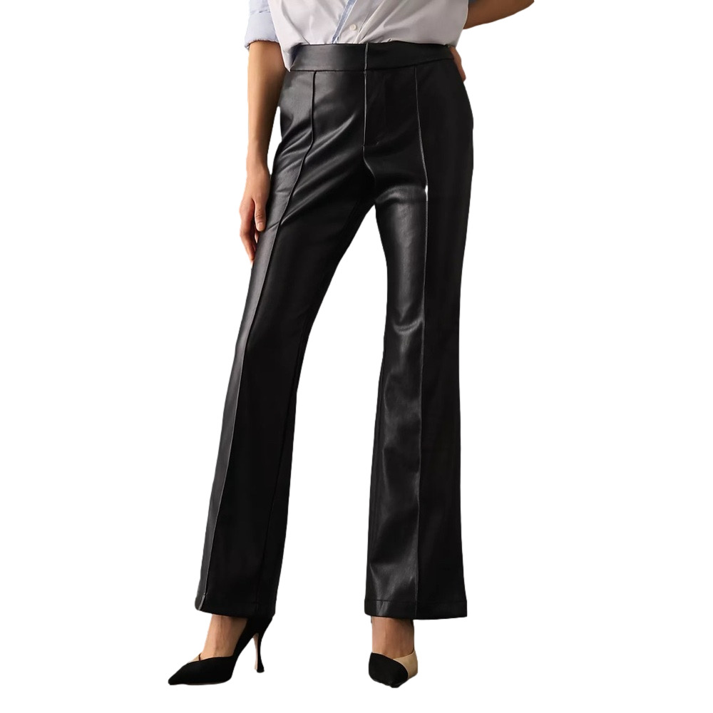 Anthropologie Avec Les‎ Filles New Size 2 Black Faux Leather Pants Quiet Luxury